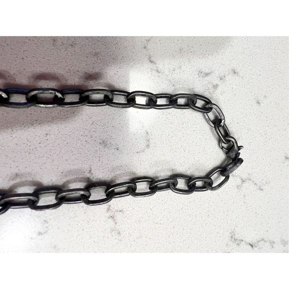 San Rio Hello Kitty Silver-Tone Dark Chain Choker Safety Pin Charm Necklace - Picture 5 of 5